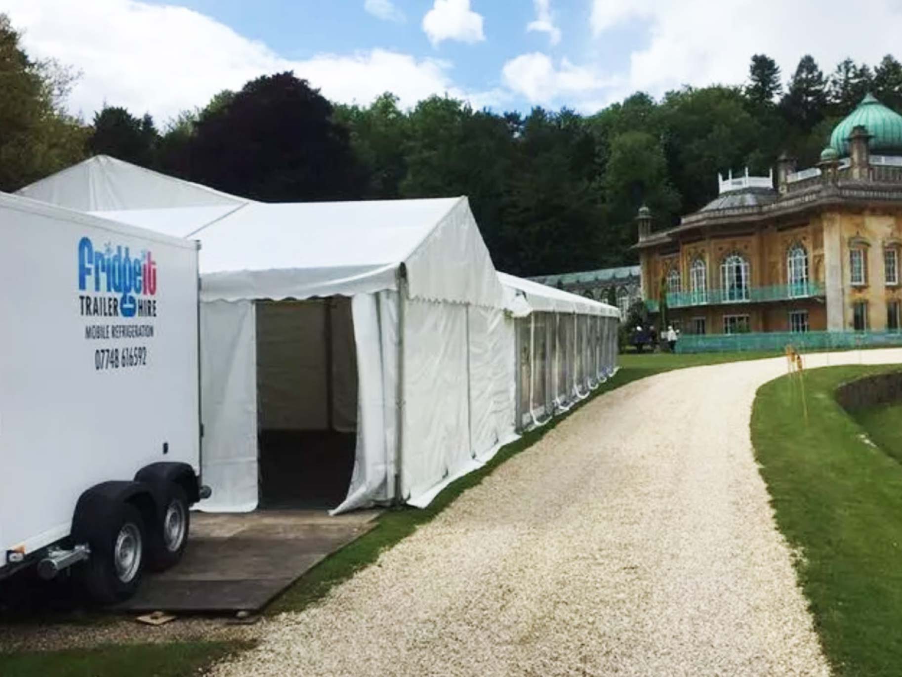 Refrigerated trailer hire at a commercial event